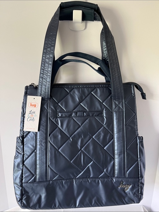 lug Handbags - LUG - Baby Yacht in Metallic Indigo